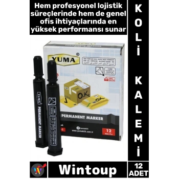 YUMA YM-790S SİYAH KOLİ KALEMİ 12 ADET