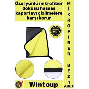 #Bez Lüks Model Yüksek Emici Çizmez Çift Katlı Kalın Yünlü Mikrofiber Araba Temizlik Bezi 50 x 70 Cm