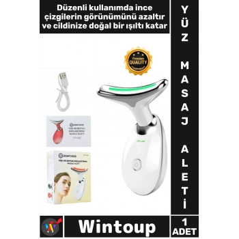 #MasajAleti Anti Aging Kırışıklık Karşıtı Mikro Akım LED Terapi Yüz Boyun Sıkılaştırma Masaj Aleti
