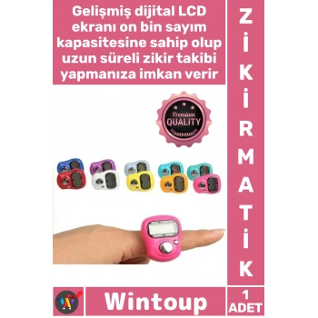 #Zikirmatik Silikon Ayarlanabilir Kayış Ergonomik Sayaçlı Dijital Hassas Elektronik Yüzük Zikirmatik