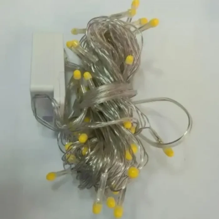 10m 100 LED Damla Uçlu Gün Işığı Şeffaf Kablo