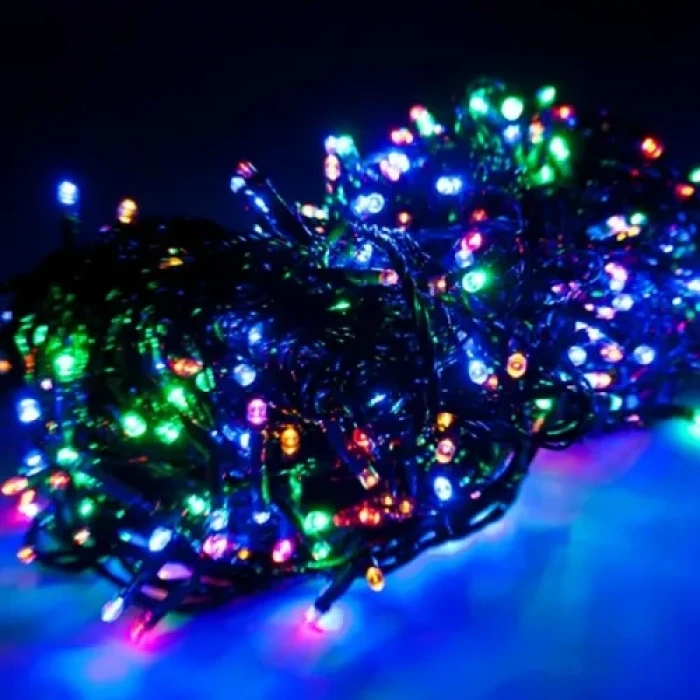 10m 100 LED Damla Uçlu RGB Işık Siyah Kablo