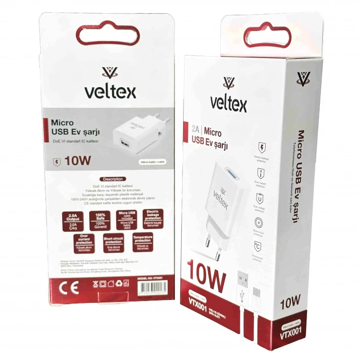 10W 2A (Micro) Şarj Aleti VTX-001