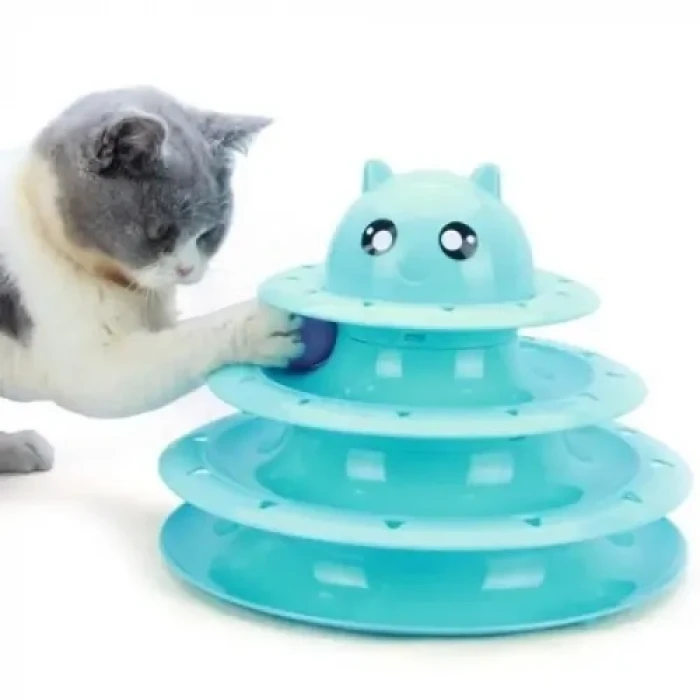 3 Katlı Turntable Kedi Oyuncağı