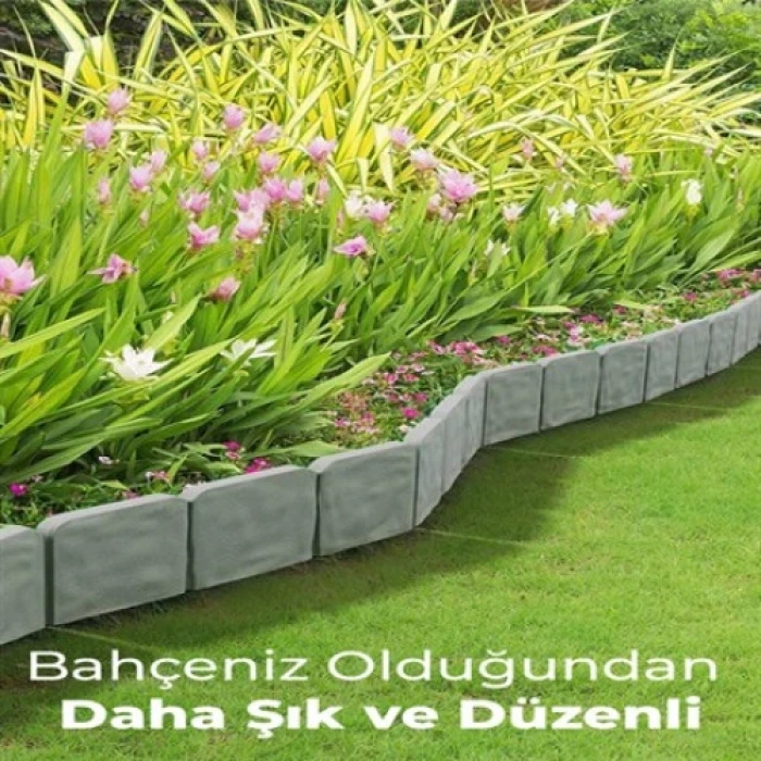 3LÜ TAŞ GÖRÜNÜMLÜ BAHÇE ÇİTİ