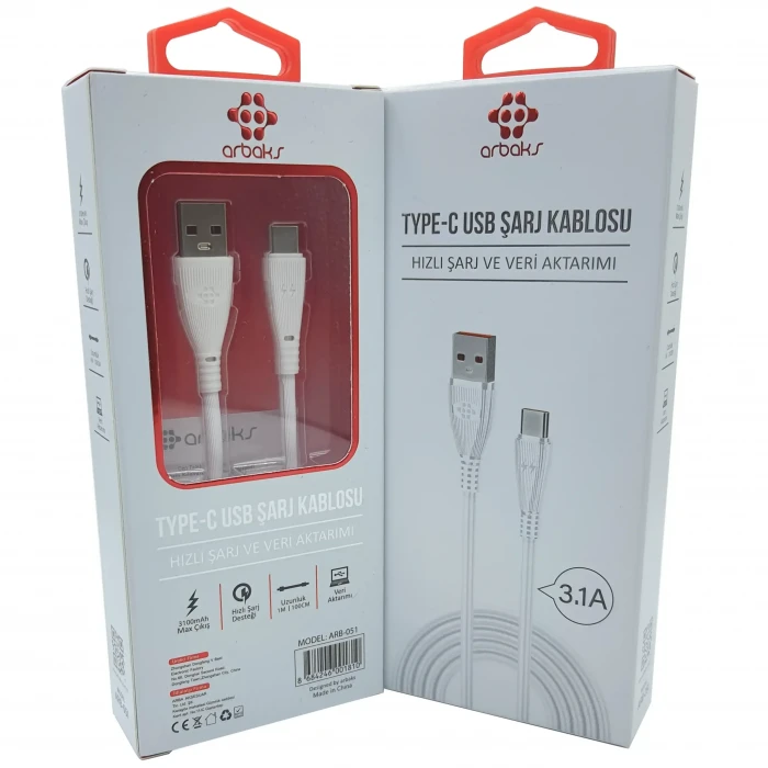 3.1A TYPE-C Şarj Kablosu ARB-51