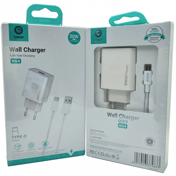 3.4A QC3.0 Usb Type-C Şarj Aleti N64