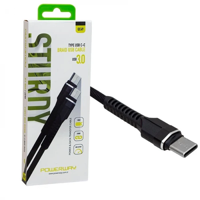 3A (TYPE USB C-C) Usb Kablosu QC49