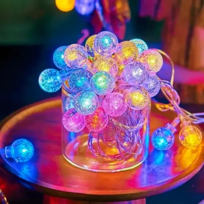 3m 20 Led Kristal Top RGB Pilli