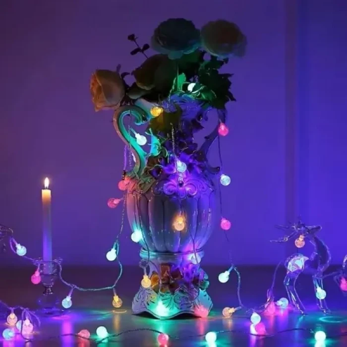 3m 20 Led Kristal Top RGB Pilli
