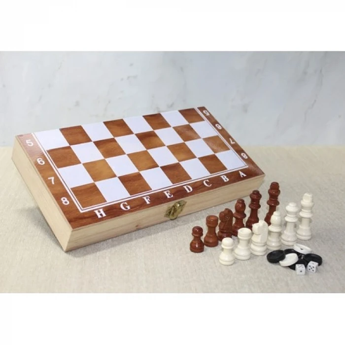 Ahşap Kutulu Satranç Model 2