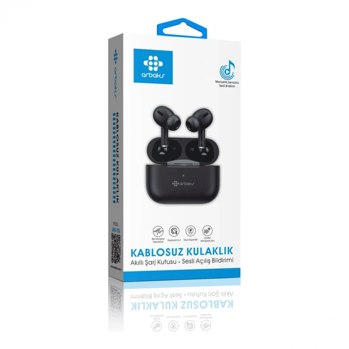 ARB-709 Siyah Bluetooth 5.4 Manyetik Sensörlü TWS Kablosuz Kulaklık