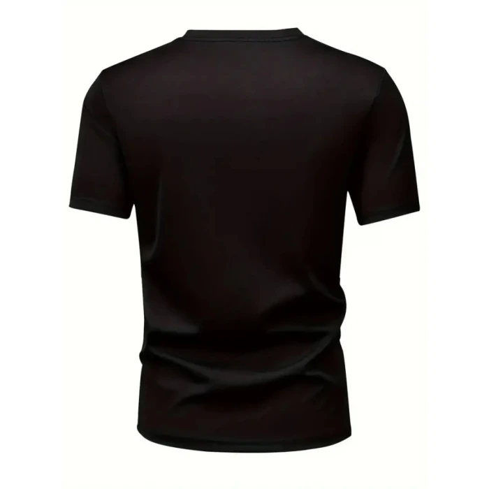 Baskılı Oversize Bisiklet Yaka T-shirt - Siyah