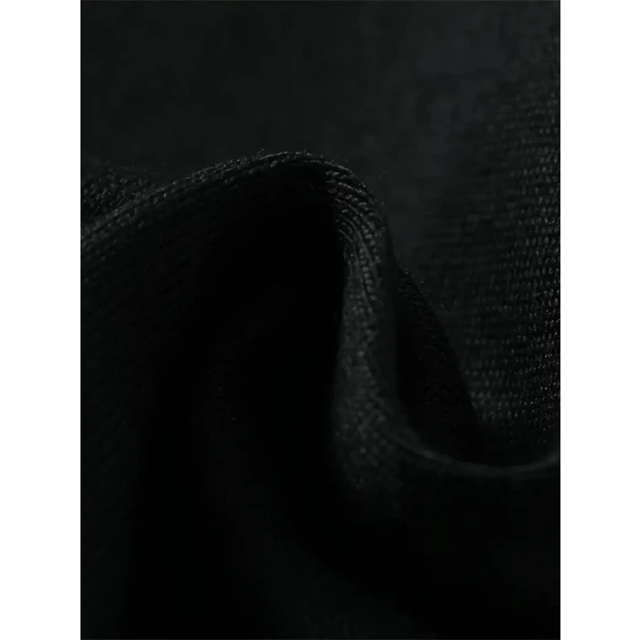 Baskılı Oversize Bisiklet Yaka T-shirt - Siyah
