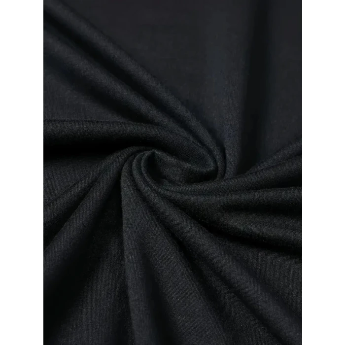 Baskılı Oversize Bisiklet Yaka T-shirt - Siyah