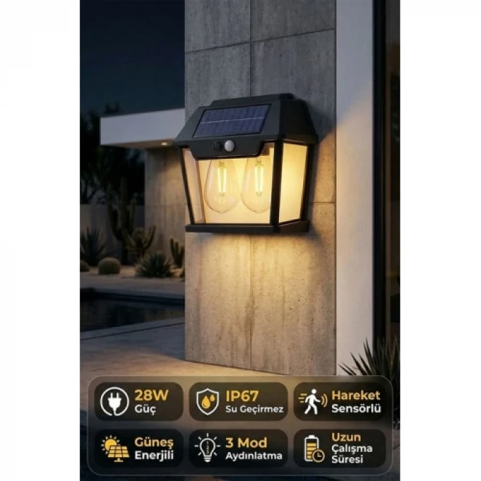 Çitftli Solar Led Aydınlatma Lambası