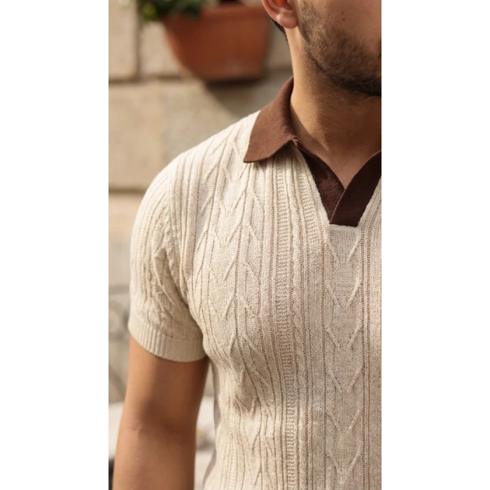 Erkek 2li Paket Desenli Kısa Kollu Pamuk Triko Tişört