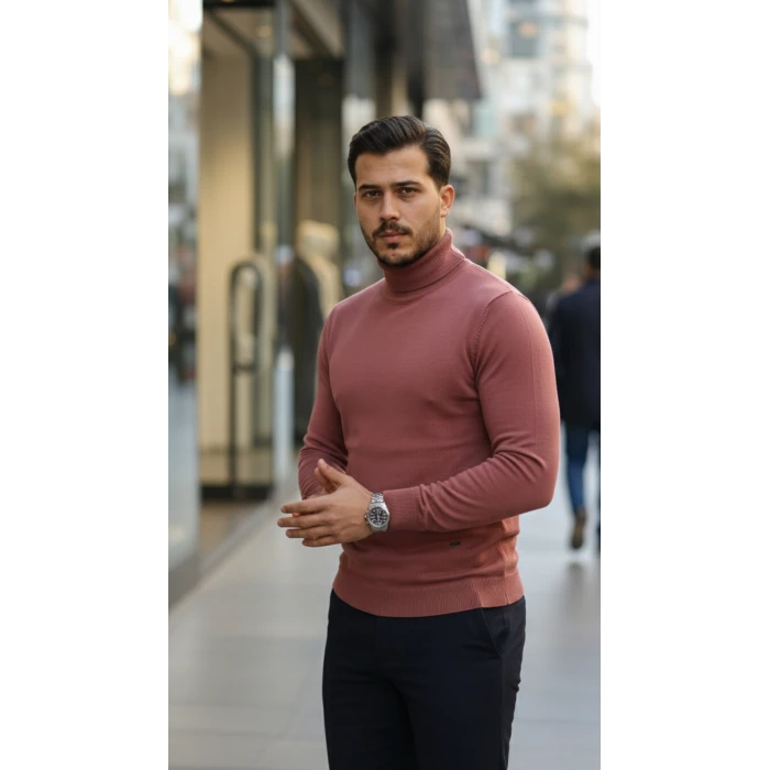 Erkek Boğazlı Yaka Uzun Kollu Triko