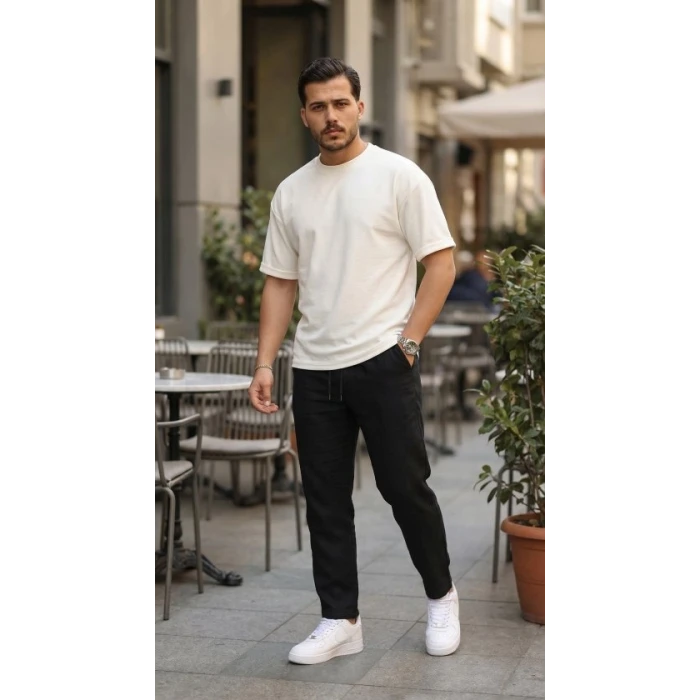 Erkek Duble Kol Basic Tişört
