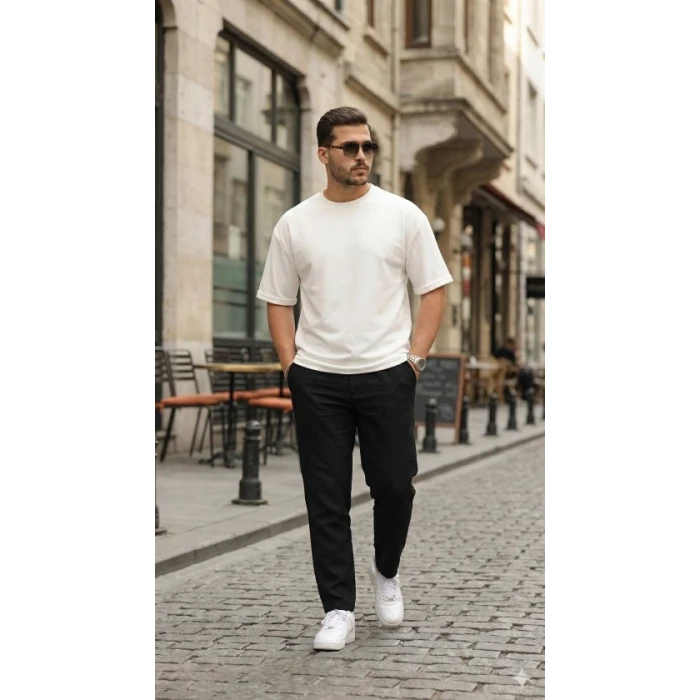 Erkek Duble Kol Basic Tişört