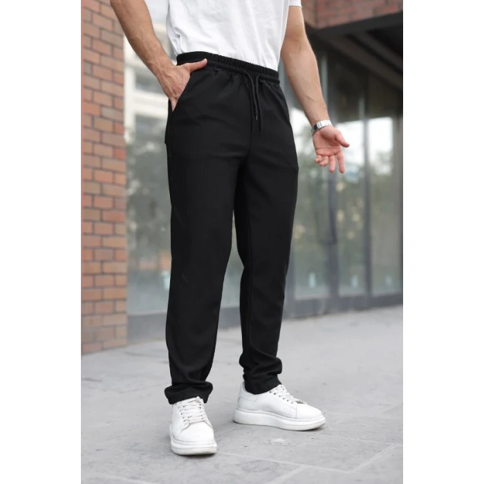 Erkek Fitilli Beli Lastikli Rahat Pantolon
