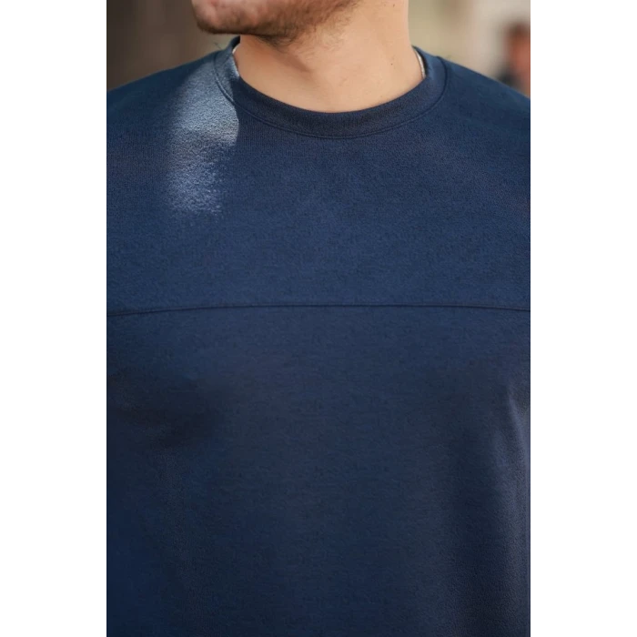 Erkek Oversize Bisiklet Yaka Kısa Kollu T-shirt