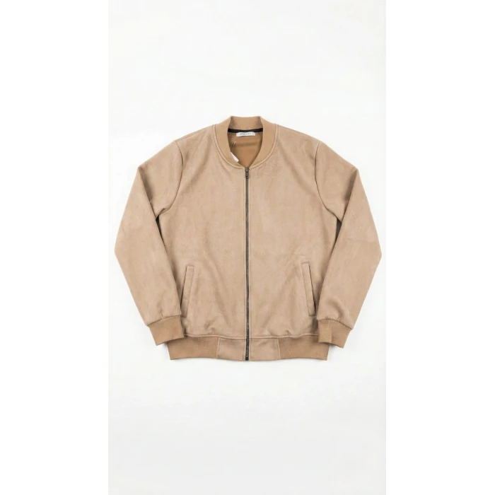 Erkek Scuba Süet Kumaş Bomber Hırka