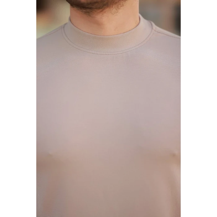 Erkek Yarım Balıkçı Yaka Kısa Kollu T-shirt