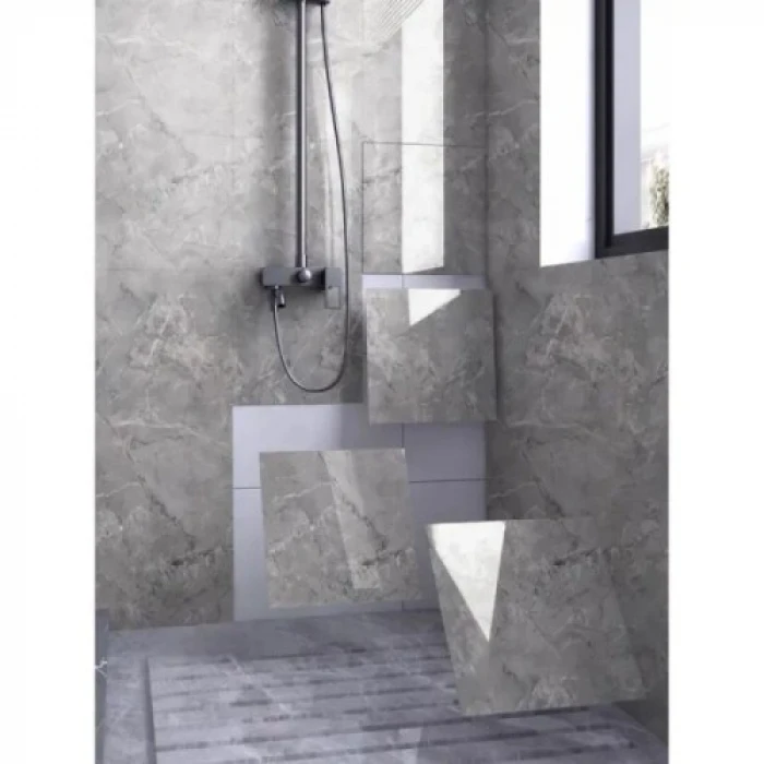 Gri Mermer Desen Duvar Sticker (30x30)
