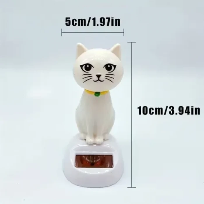Güneş Enerjili Solar Sallanan Kedi Figürü