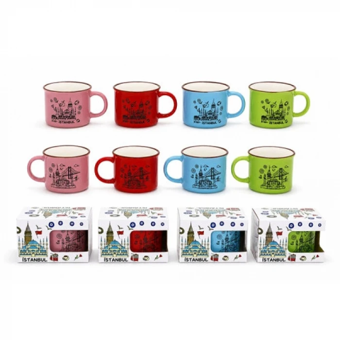 İstanbul Temalı Porselen Kupa Bardak