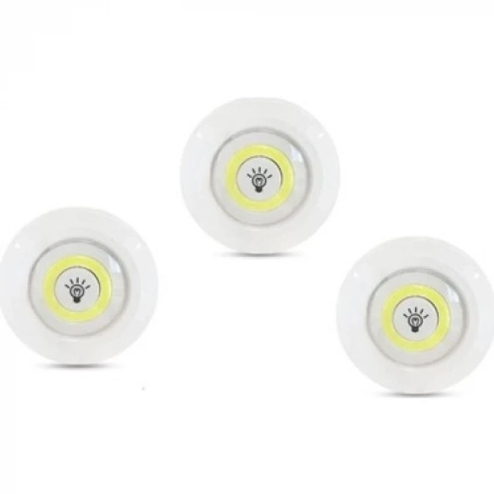 Kablosuz Uzaktan Kumandalı 3lü Led Lamba Seti
