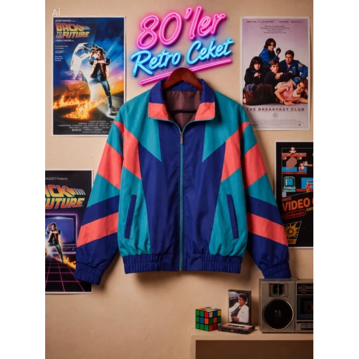 Kadın - Erkek 80ler Dönemi Retro Ceket