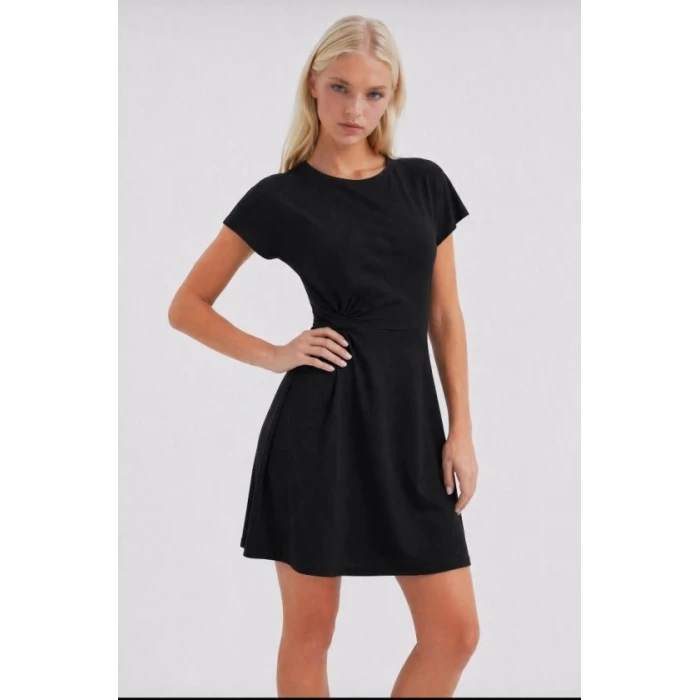 Kadın Sandy Kumaş Mini Boy Elbise