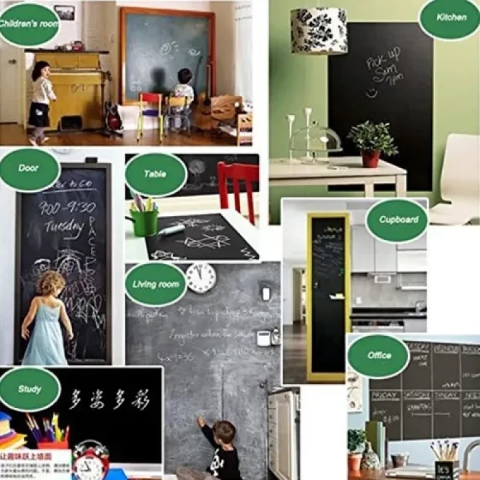 Kendinden Yapışkanlı Kara Tahta Sticker Rulo