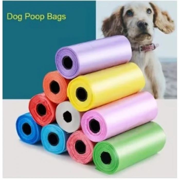 Köpek Dışkı Poşeti 4lü Düz Renk Set