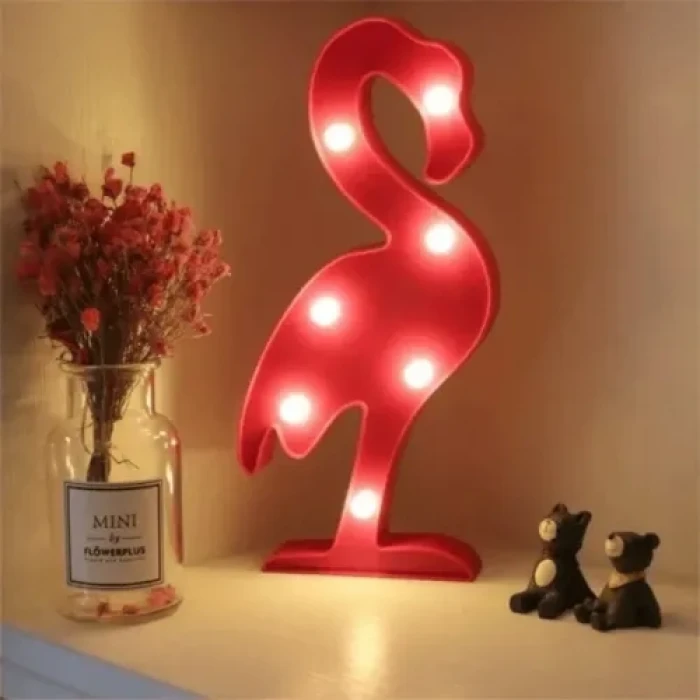 Led Işıklı Flamingo Gece Lambası