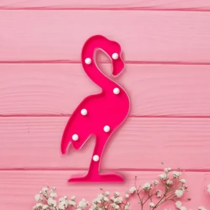 Led Işıklı Flamingo Gece Lambası