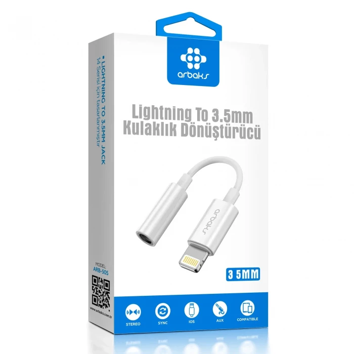 Lightning – 3,5 mm Kulaklık Jakı Adaptörü Arb-505