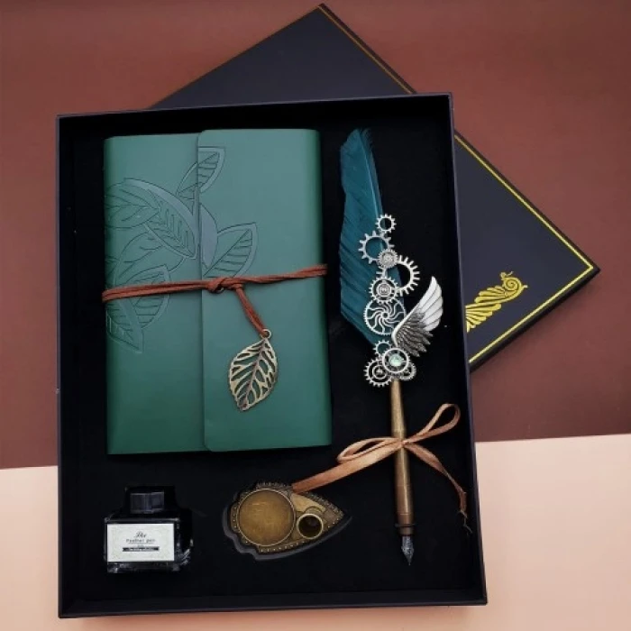 Mürekkepli Divit Kalem Ve Defter Set