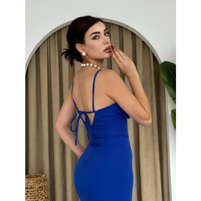 Papalia Sırt Detaylı Elbise