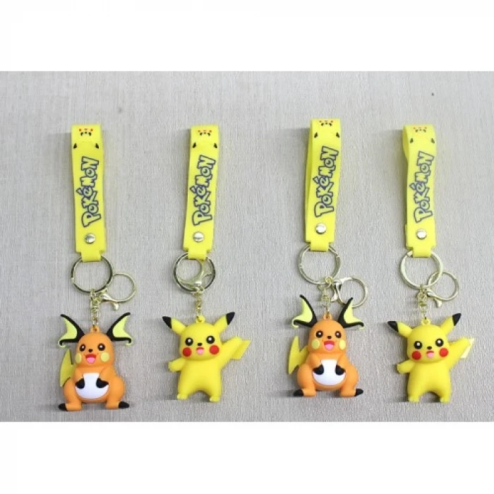 Pikachu Raichu Silikon Anahtarlık