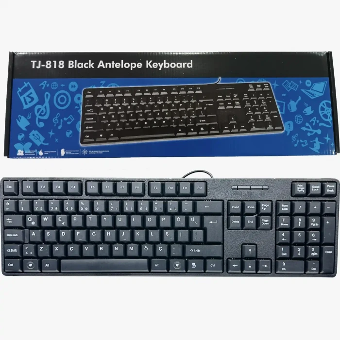 Q Usb Siyah Standart Klavye TJ-818