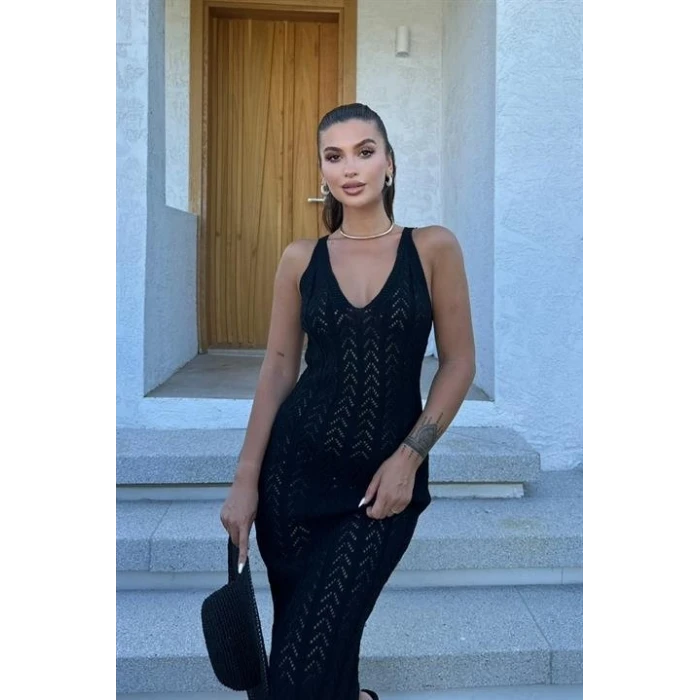Rosalia Sırt Dekolteli Elbise 2761