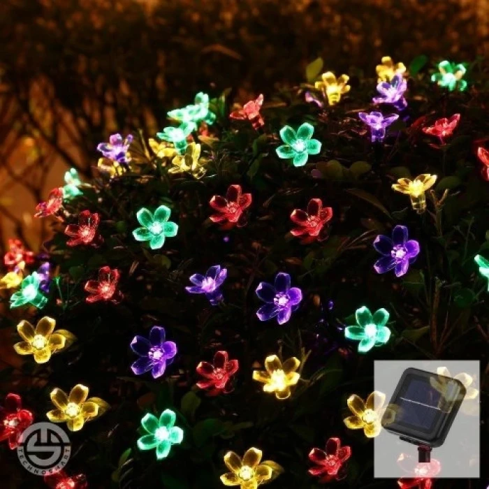 Solar 30 Ledli Çiçekli RGB Güneş Enerjisi