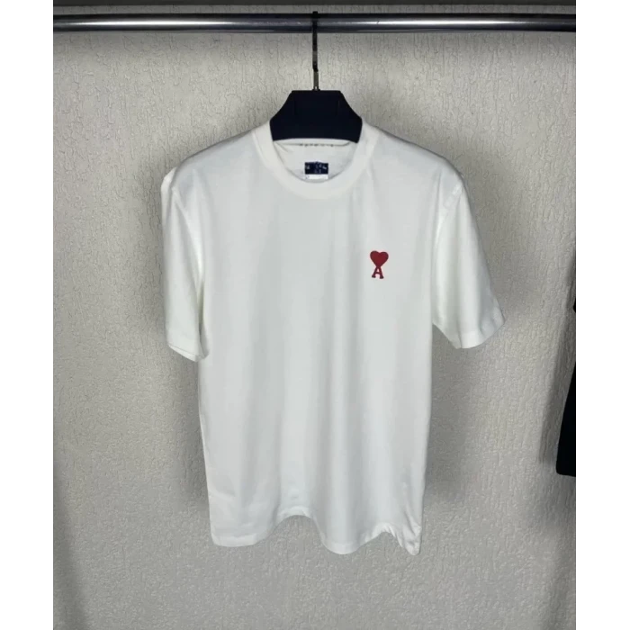 Unisex Bisiklet Yaka Baskılı Oversize T-Shirt - Beyaz