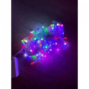 10m 100 Led Damla Uçlu RGB Işık Şeffaf Kablo
