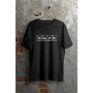 24 Kasım Kimya Öğretmeni Hediyesi Baskılı Bisiklet Yaka T-shirt - Beyaz