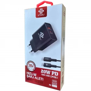 38WPD / USB + PD Kablo Şarj Aleti ARB-015T