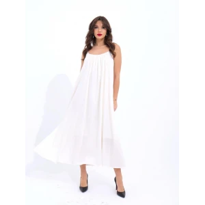 7296 Elbise-ekru